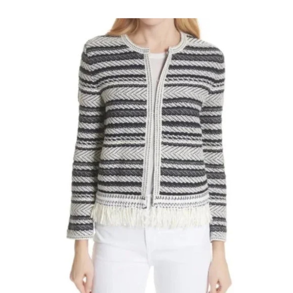 TORY BURCH Payton Fringe Cardigan Size Medium